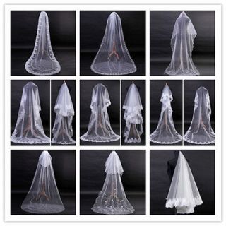   2012 long Lace Embroidery Edge fashion White wedding veil bridal veil