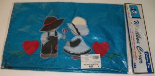 NEW Vintage Country Kids Mailbox Cover Blue Children Heart Flower NCE 