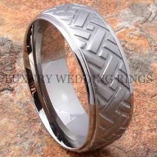 Titanium Mens Wedding Band Ring Tire Design Size 6 13
