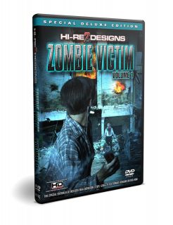 ZOMBIE VICTIM: VOL. 1 DVD+HD VIDEO FOR ULTIMATE HALLOWEEN ANIMATRONIC 