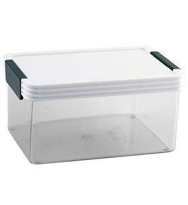 Quart Airtight Rectangle Click Clack Canister Kitchen Food Storage