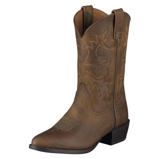 Ariat Kids Boys Heritage Pull On Cowboy Western Boots Brown 10001825