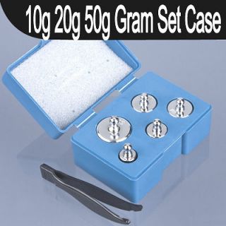   20g 10g Grams Precision Chrome Calibration Scale Weight Case Set Kit