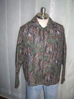 Vtg Ideal Camouflage Hunting Jacket Soft/Quiet Cotton Fabric Sz 