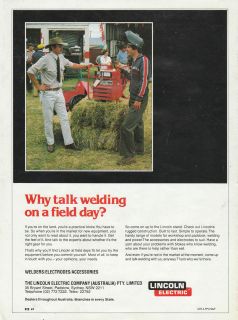 Vintage 1982 LINCOLN ARC WELDING EQUIPMENT Advertisement WELDER