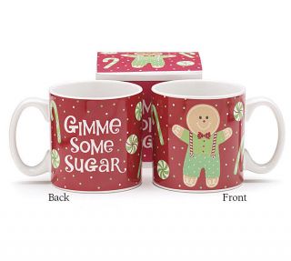 ONE (1) GINGERBREAD YUMMY YULETIDE MUG CUP GIFT BOXED  IMMED SHIP 