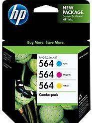 NEW HP 564 INK COMBO PACK COLOR Cyan/Magenta/Yellow Tri Ink Cartridges 