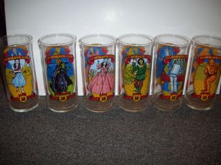 Set of Wizard of OZ Coca Cola Glasses 6 total