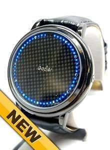   GODIER PATENTED BLACK PATCHWORK TOUCHSCREEN ABYSS LED WATCH GIFT BOXED