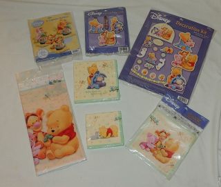 BABY WINNIE THE POOH,BABY DAYS~ CHOOSE YOUR ITEMS~PLATES,NAPKINS,CUPS 