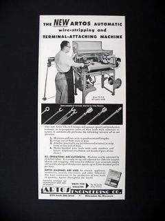 Artos Engineering Wire Stripping Terminal Attaching Machine 1956 print 