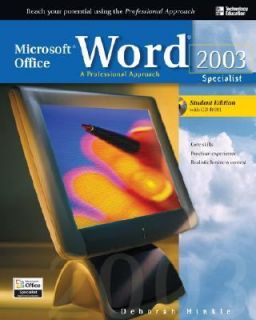Microsoft Office Word 2003 by Deborah Hinkle 2004, CD ROM Paperback 