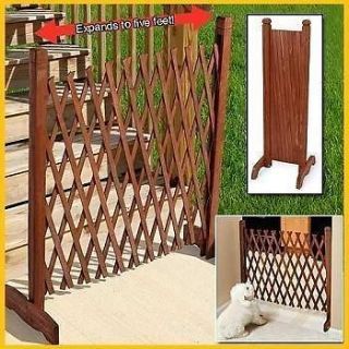 NEW EXPANDABLE PORTABLE WOOD or WOODEN FENCE CHILD BABY PET KID DOOR 