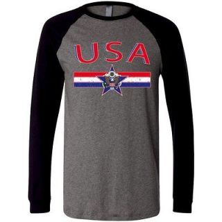   Raglan T Shirt Tee United States of America National World Cup Soccer