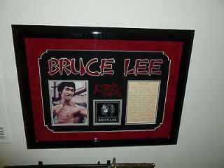RARE Bruce Lee Handwritten Letter Framed   ONE OF A KIND w COA