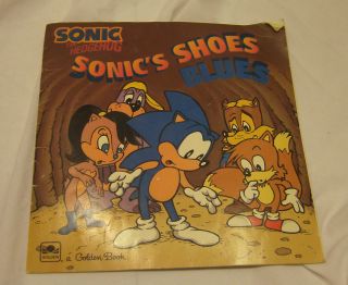   Hedgehog Sonic Shoes Blues Special Edition Book Golden 1993 12 pages