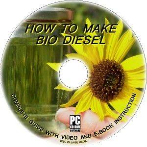 MAKE BIO DIESEL FUEL FROM WASTE COOKING FAT/OIL CD ROM, Clean Fuel 