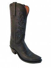 Womens Lucchese 1883 NV4001.S54 Cowboy boots Black Jersey Calf
