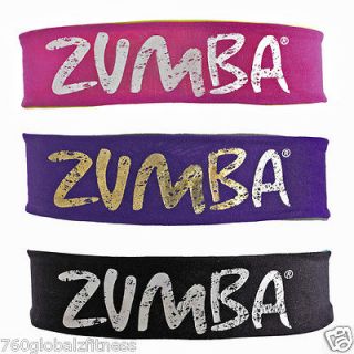 Zumba Fitness Vida stretchy cotton Headbands BRAND NEW Reversible  2 