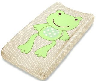 SUMMER BABY BOYS GIRLS TAN GREEN FROG CONTOUR CHANGING PAD PALS COVER 