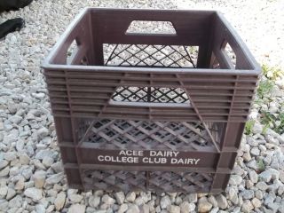 Vintage Dairy Milk Crate Plastic Ace Dairy College Club Myer Dairy 