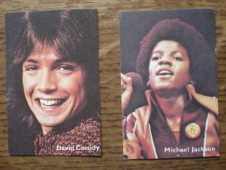 DAVID CASSIDY & MICHAEL JACKSON LITTLE CARDS EDITION VICTORIA