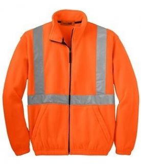   Mens Size XS L 4XL FLEECE Safety Jacket Reflective Taping HIGH VIS