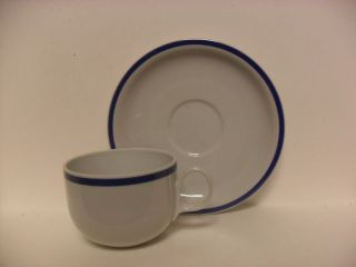 Block Vista Allegre   Disco Blue (4) Cup & Saucer Sets