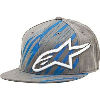 alpine stars VILLAGE custom fitted flexfit brand hat black GREY BLUE 