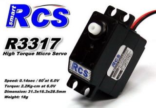 RCS Model R3317 18g RC Airplane Helicopter R/C Hobby Micro Servo SS838