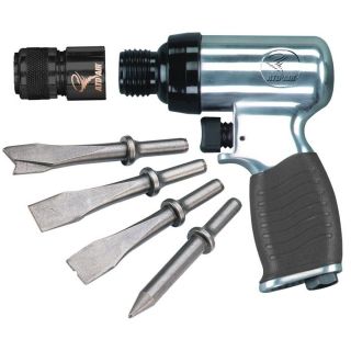 ATD Tools 2150 Heavy Duty Short Barrel Air Hammer With 4 FREE Chisels