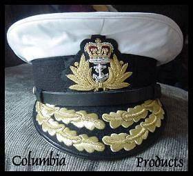 ROYAL NAVY ADMIRAL OFFICER WHITE HAT CAP NEW Size 57, 58, 59, 60, 61 