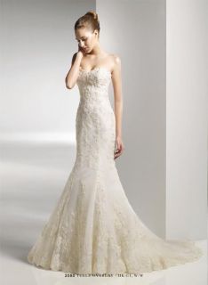 New Lace white ivory wedding dress custom size 2 4 6 8 10 12 14 16 18 