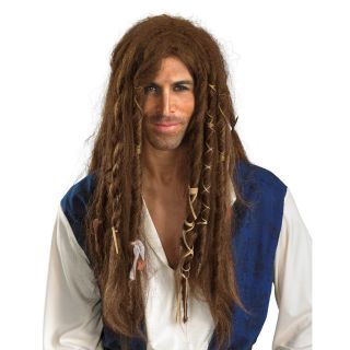 Adult Pirates of the Caribbean Jack Sparrow Deluxe Wig