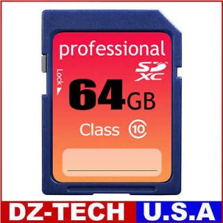 New 64GB Class 10 SDXC/SDHC(HC SD) Professional Flash Memory Card 64 