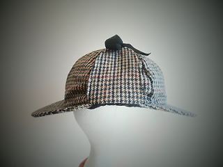 BRAND NEW Sherlock Holmes Deerstalker Hat   WOOL 59cm