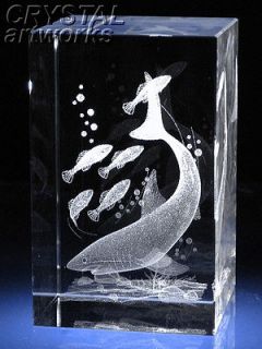 SHARK* 3D Laser Etched Crystal Figurine A2013s