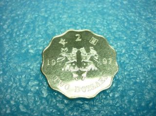 World coins   1997 HONG KONG 2 Dollars rare (2 Saints of Harmony 