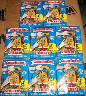   GARBAGE PAIL KIDS STICKERS (8 unopened packs in the box) TOPPS 1988