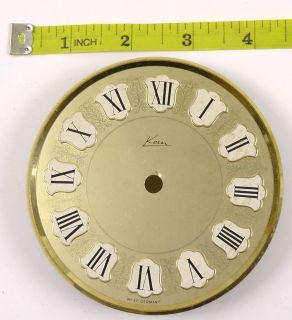 Vintage KERN West Germany Anniversary Clock   Metal DIAL, 10.1cm