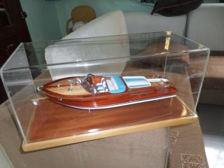   quality wooden model boat with metal parts L40 (cm) like riva aquarama