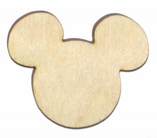 Mickey Mouse Unfinished Flat Wood Shapes Crafts Cut Outs MM5246 