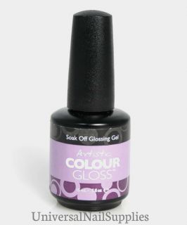 Artistic Colour Gloss Soak Off Glossing Gel Nail Polish Top Coat .5 fl 
