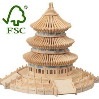 Chinese Temple of Heaven Woodcraft Construction Kit 3D Wooden Model 
