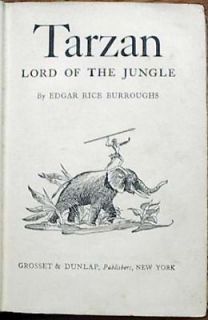 1928 TARZAN LORD OF THE JUNGLE Edgar Rice Burroughs