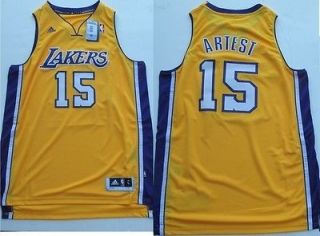   REVOLUTION 30 LOS ANGELES LAKERS RON ARTEST YELLOW JERSEY LARGE