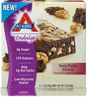 Atkins Endulge Nutty Fudge Brownie Bar, 5 x 1.4 oz. 