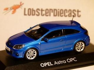 OPEL ASTRA OPC VXR in Blue 1/43 scale dealer model by Minichamps