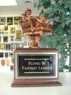   PERPETUAL ARMCHAIR QUARTERBACK AWARD TROPHY 16 YEARS NEW COOL