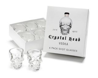   Head Vodka Shot GLASS Skull Halloween Dan Aykroyd Groomsman Gift